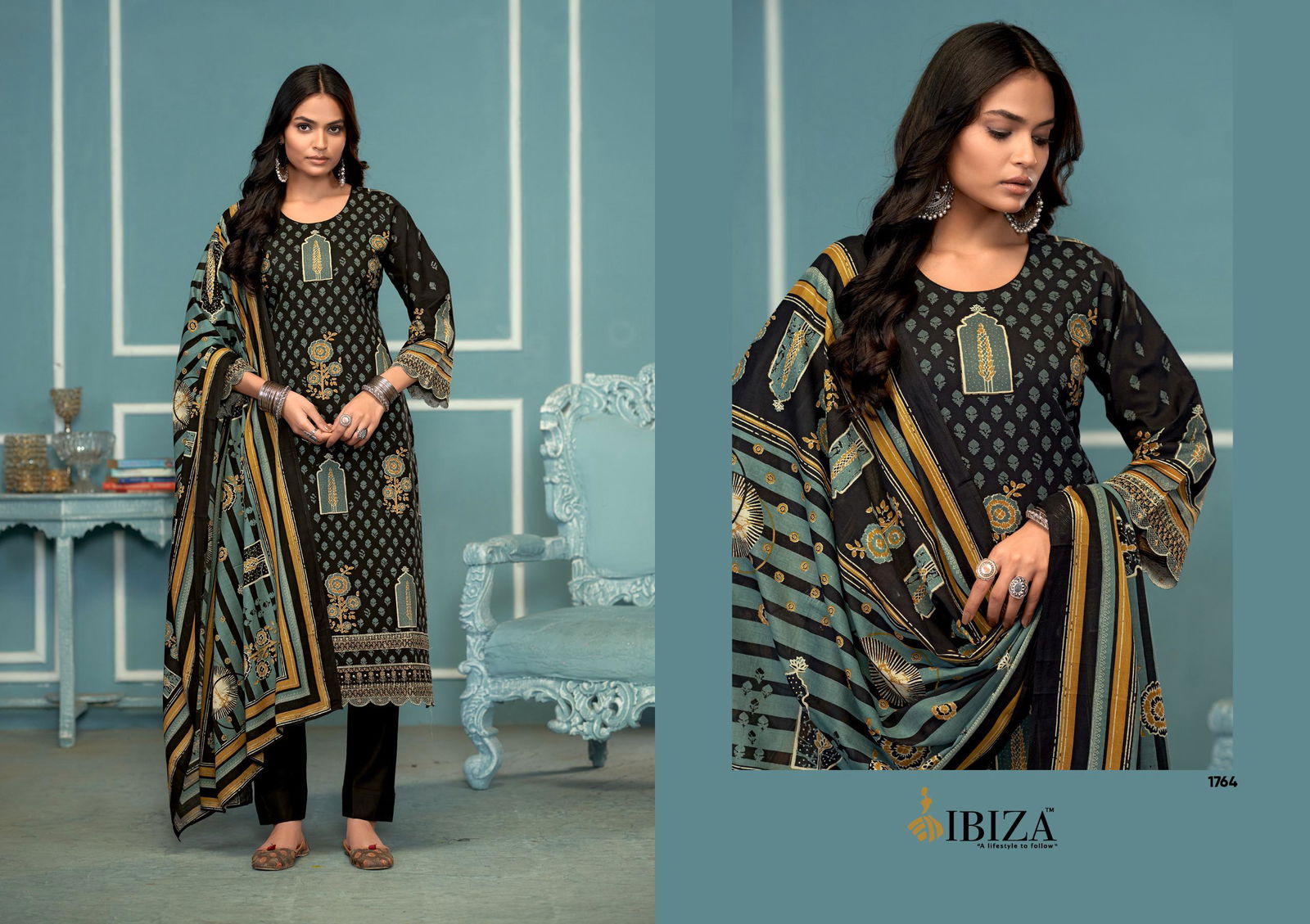 Rome By Ibiza Camric Cotton Digital Printed Salwar Kameez Suppliers In India